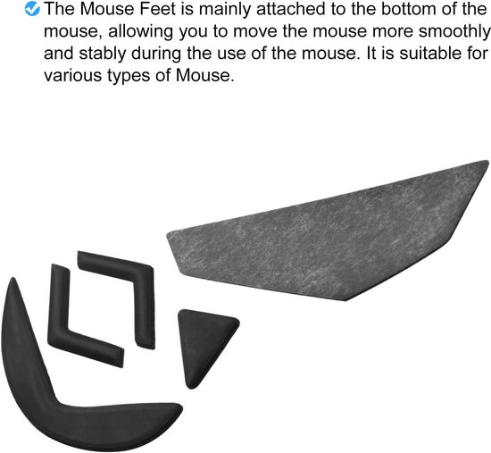 Muisvoetjes Vervanging Set voor Gaming Muis - 0.6mm Gebogen Randen - Betere Precisie en Glijding (6 Stuks) — afbeelding 4