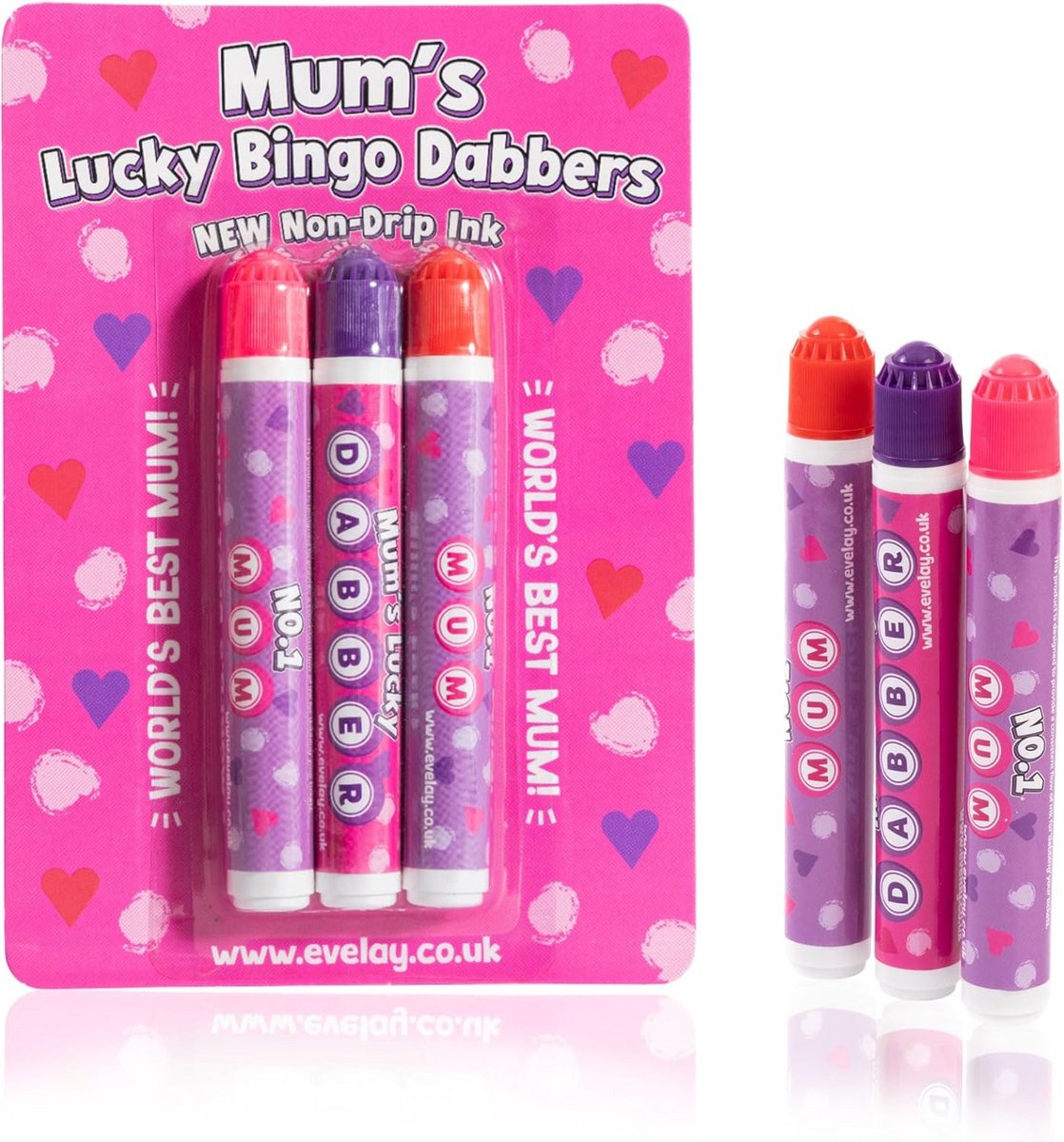 3 Kleuren Bingo Stiften Set Paars Roze Rood Gladde Inkt Gemakkelijke Grip