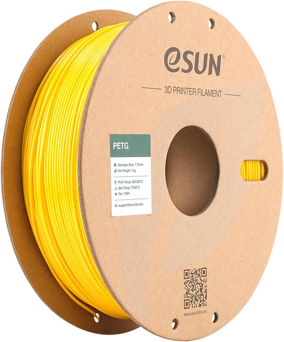 PETG Filament 1.75mm Geel 1KG - Hoge Nauwkeurigheid 3D Printer Materiaal