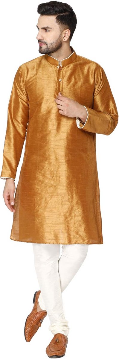 Luxe Katoenen Kurta Pyjama Set voor Mannen Traditioneel Indiaas Kostuum