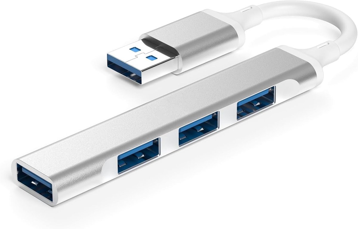 USB 3.0-hub met 4 datapoorten - USB-multipoortadapter - snelle 5Gbps USB 3.0-multipoort-dataverbinding.