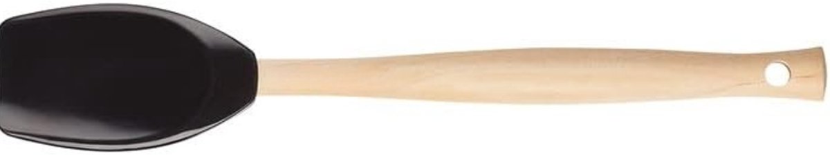 Famanu – Siliconen lepelspatel 29 cm, kleur zwart, hittebestendig en vaatwasserbestendig