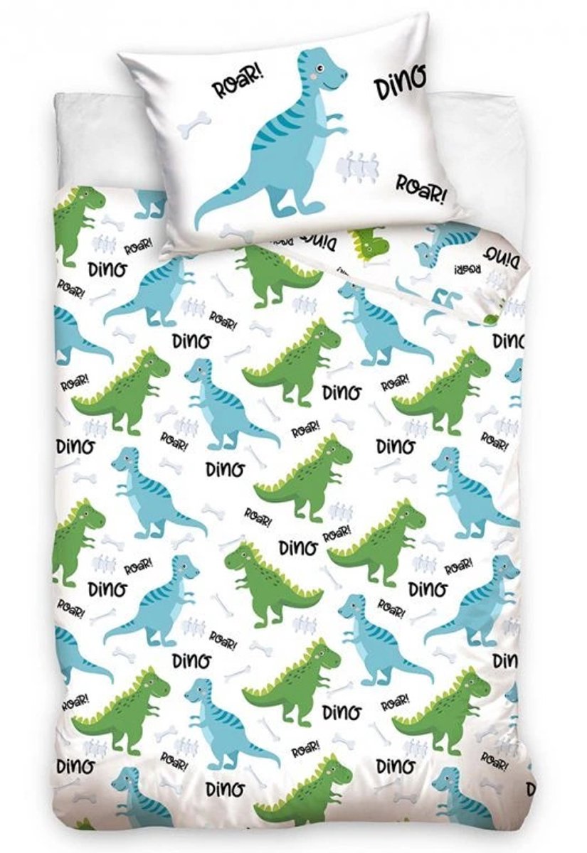 Dinosaurus BABY Dekbedovertrek- 90 x 120 cm - Katoen