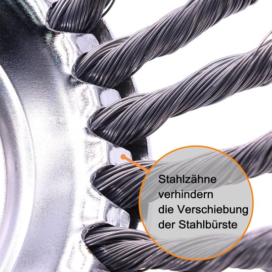 Onkruidborstel, Boring van 25,4 mm (8" en 6") - professionele onkruidborstel voor bosmaaier inclusief 16 gereedschappen en adapters — afbeelding 3