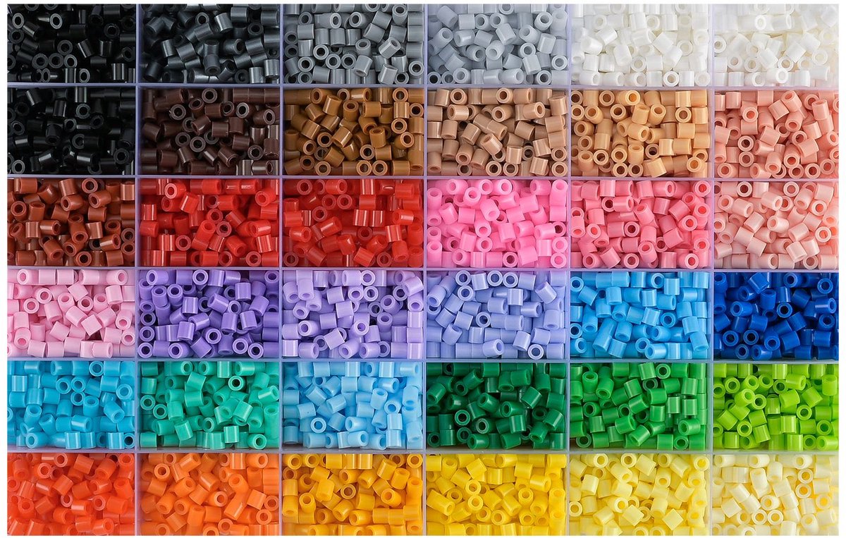 Vaessen Creative Strijkkralen Set - 5 mm - Assortiment - 36 kleuren - 12.000 stuks — afbeelding 8