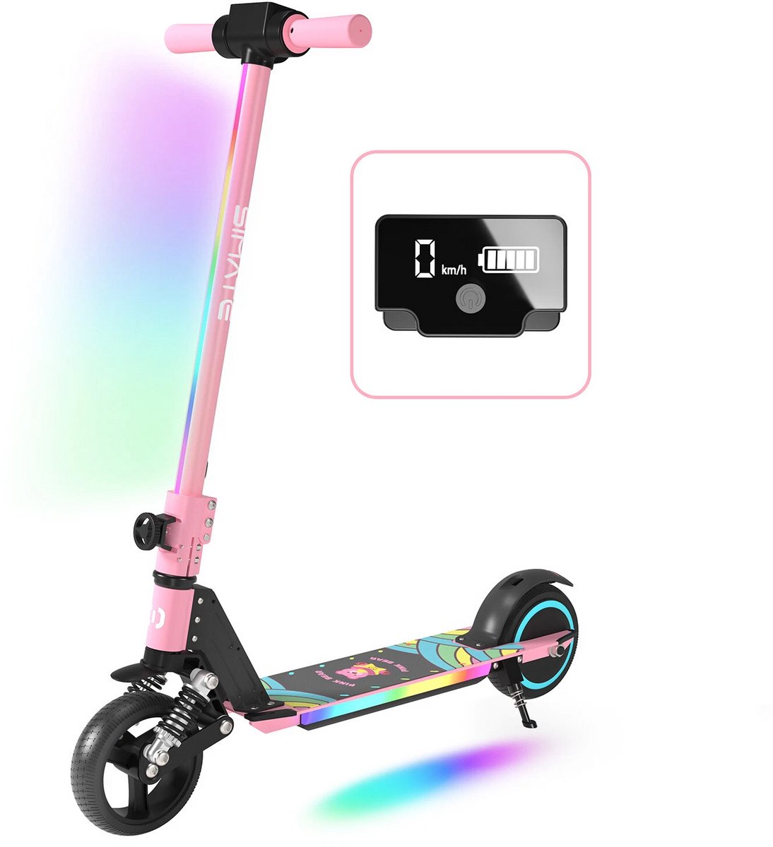 Elektrische Step Roze voor Kinderen 6-12 Jaar - Inklapbaar - Elektrische - €165,00