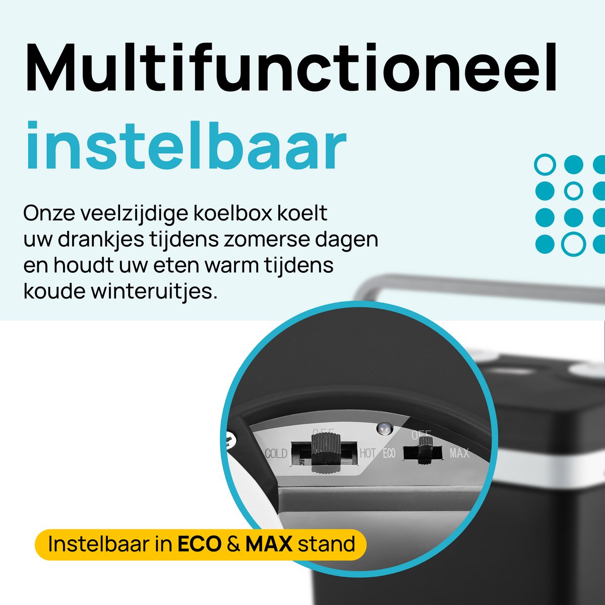 MOA Koelbox Elektrisch 12v 230 volt - 32L - Frigobox - Camping Koelkast - Auto en Camping - Koelen en Verwarmen - Zwart — afbeelding 4