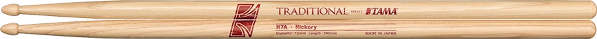 TAMA Traditional Series Hickory 7A Drumstokken – 390 mm, 13 mm - Teardrop Tip