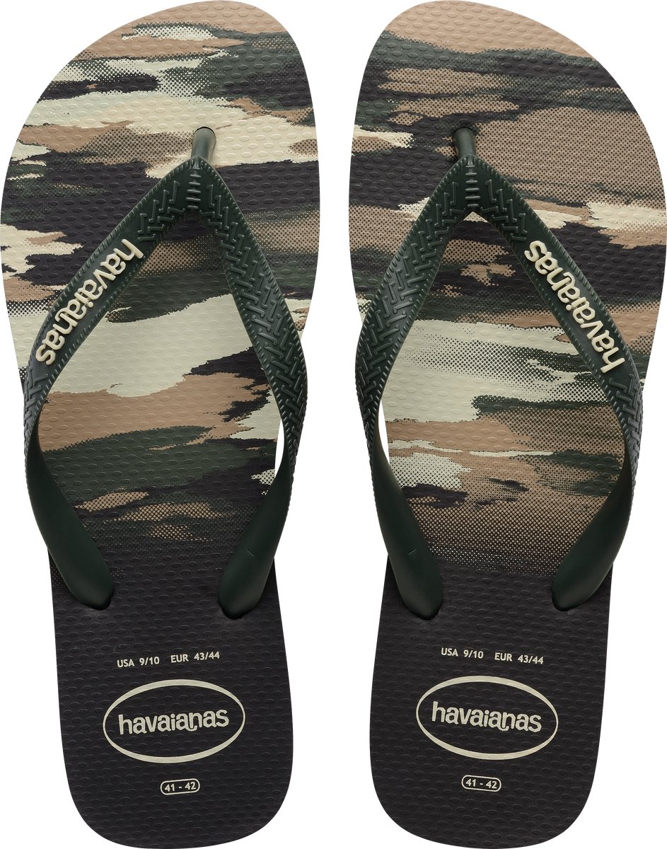Havaianas HAV. TOP CAMU Zwart/Groen Heren Slippers - Zwart/Groen