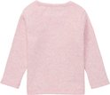 Roze, ribgebreide longsleeve, achterkant.