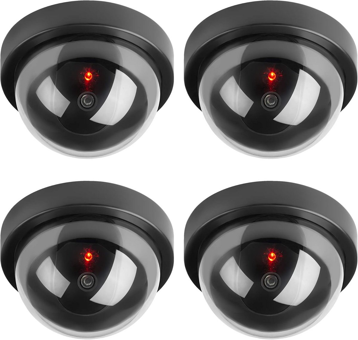 4 Stuks Dummy Beveiligingscamera's met Knipperende LED voor Binnen en Buiten