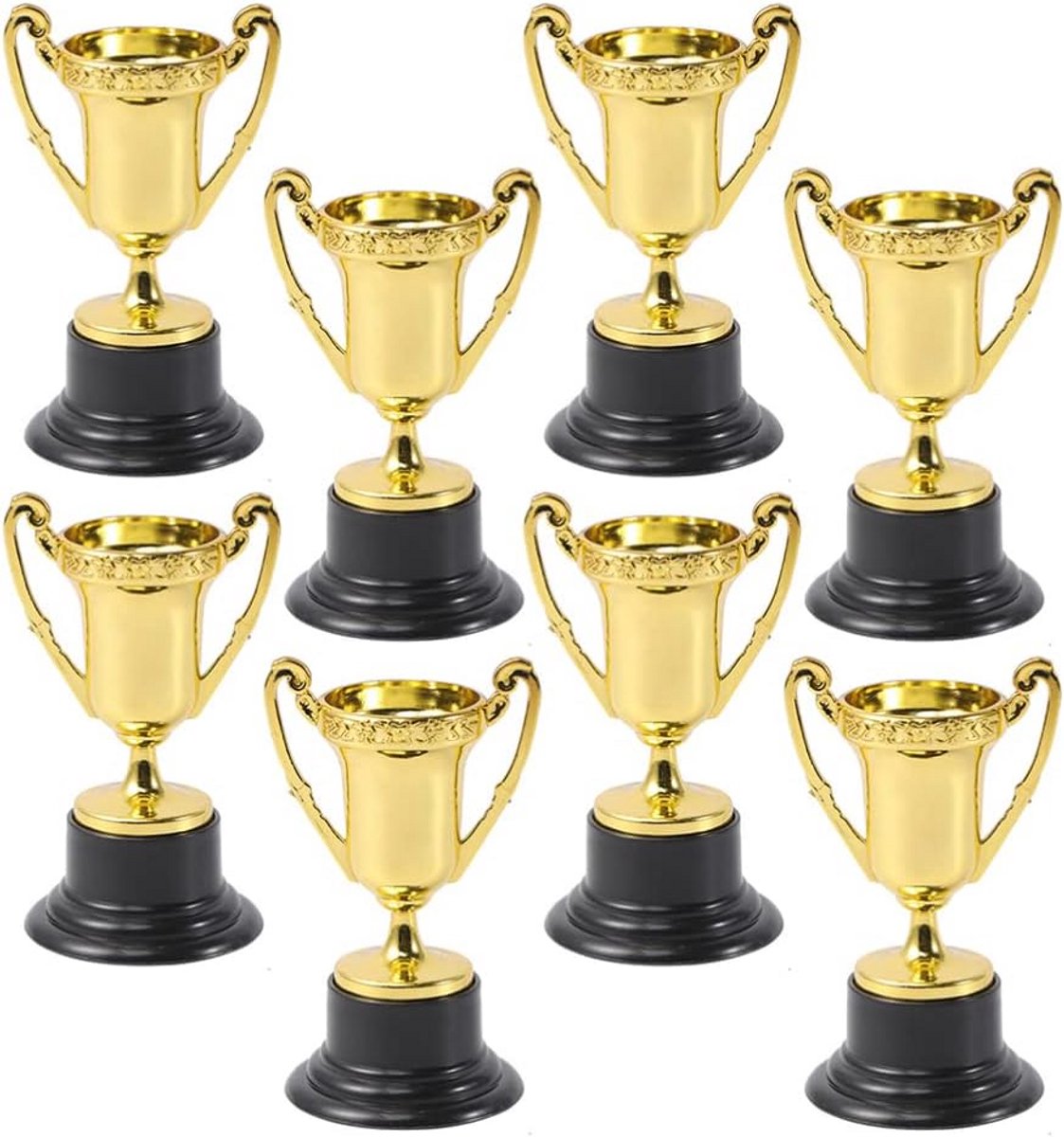 Set van 10 Gouden Mini Award Bekers voor Beloningen en Prijzen