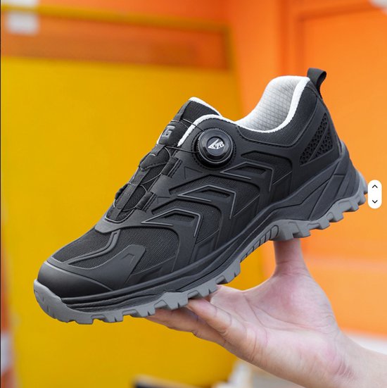 Werkschoenen Heren Dames Veiligheidsschoenen Lichtgewicht Stalen Neus Beschermende Schoenen Sneaker Comfortabele Ademend Rood 41 EU