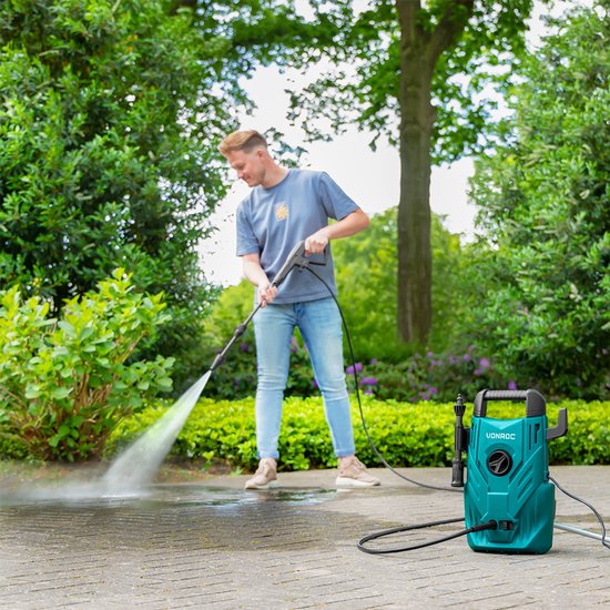 VONROC Hogedrukreiniger V14C-1 - 1400W - 110 bar - 390 l/h - Compact - Incl. 5m slang, spuitstukken en accessoires van VONROC — afbeelding 5