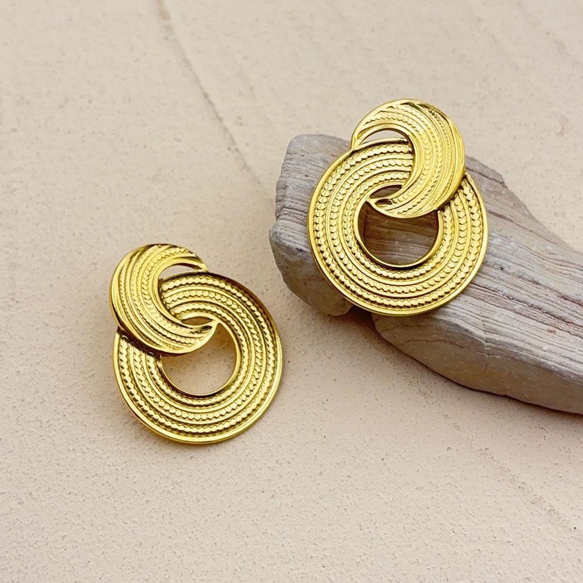 Oorbellen Si Amor Sieraden EW3566-G Roestvrij Staal Kleur Goud