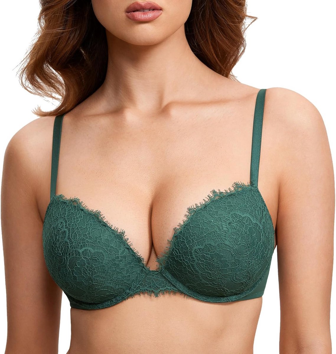 Dames Push Up Bh Kant Volle Cups Met Vulling en Beugel - Meer Volume