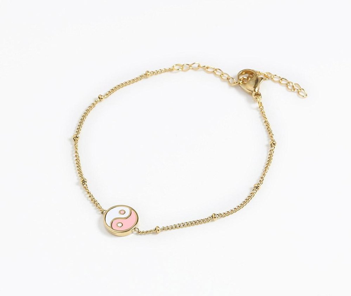 Armband Si Amor Sieraden BT8109-G-P-W Roestvrij Staal Kleur Goud