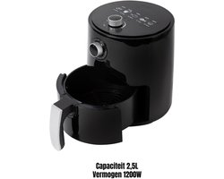 Florixa® Mini airfryer - Airfryer - Airfryer klein - Zwart - 27cm x 27cm x 32cm