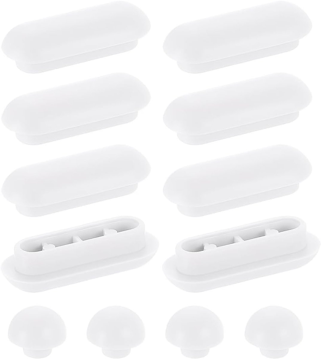 Toiletbril Bumpers -Toiletbrilhoes - toiletbril bumper pads kit -Toilet Accessoires - 12 stuks- wit