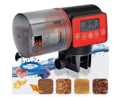 Automatische voederautomaat Geschikt voor aquariums, grote capaciteit van 200 ml, werkt op batterijen, kan tot 4 keer per dag voeren.