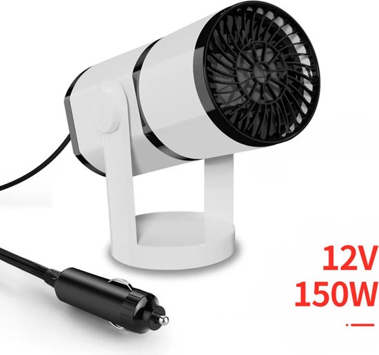 12V Autoverwarming – 600-800W, 3 Luchtuitlaten, Snel Ontdooien En Opwarmen, Compact Voor Dashboard