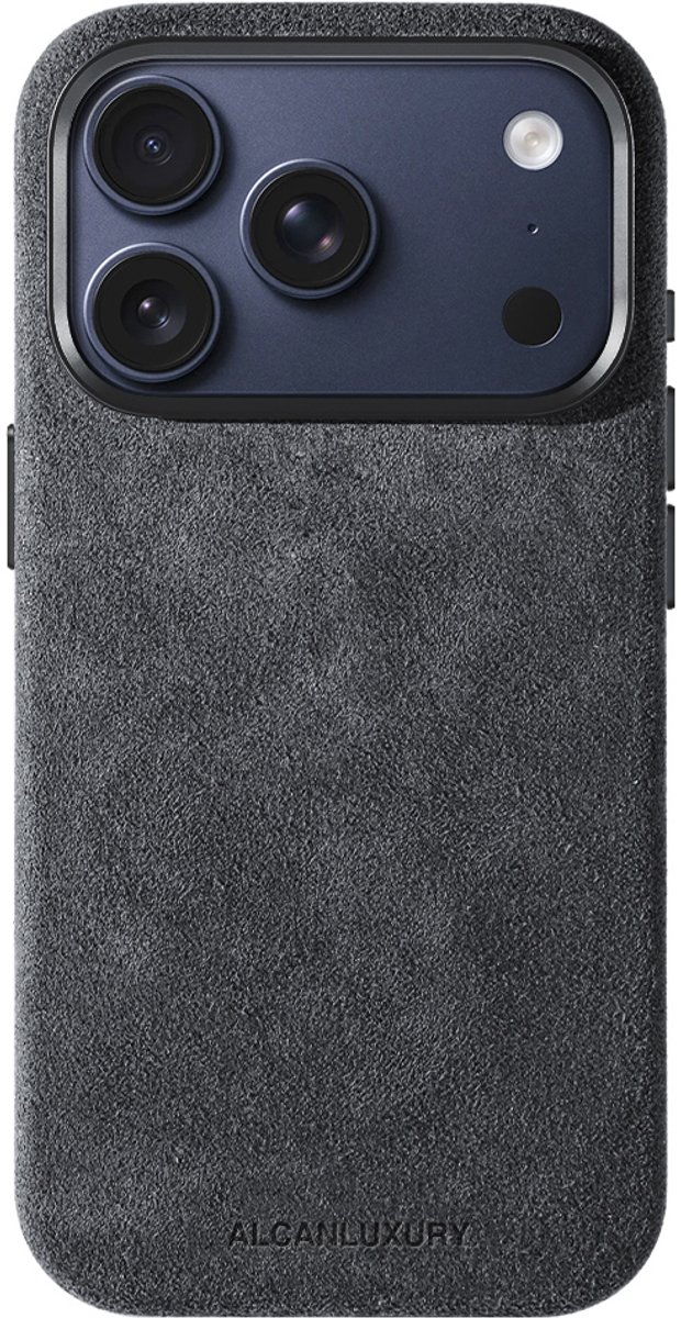 Alcanluxury Alcantara telefoonhoesje geschikt voor Apple iPhone 17 Pro Max - Space Grey