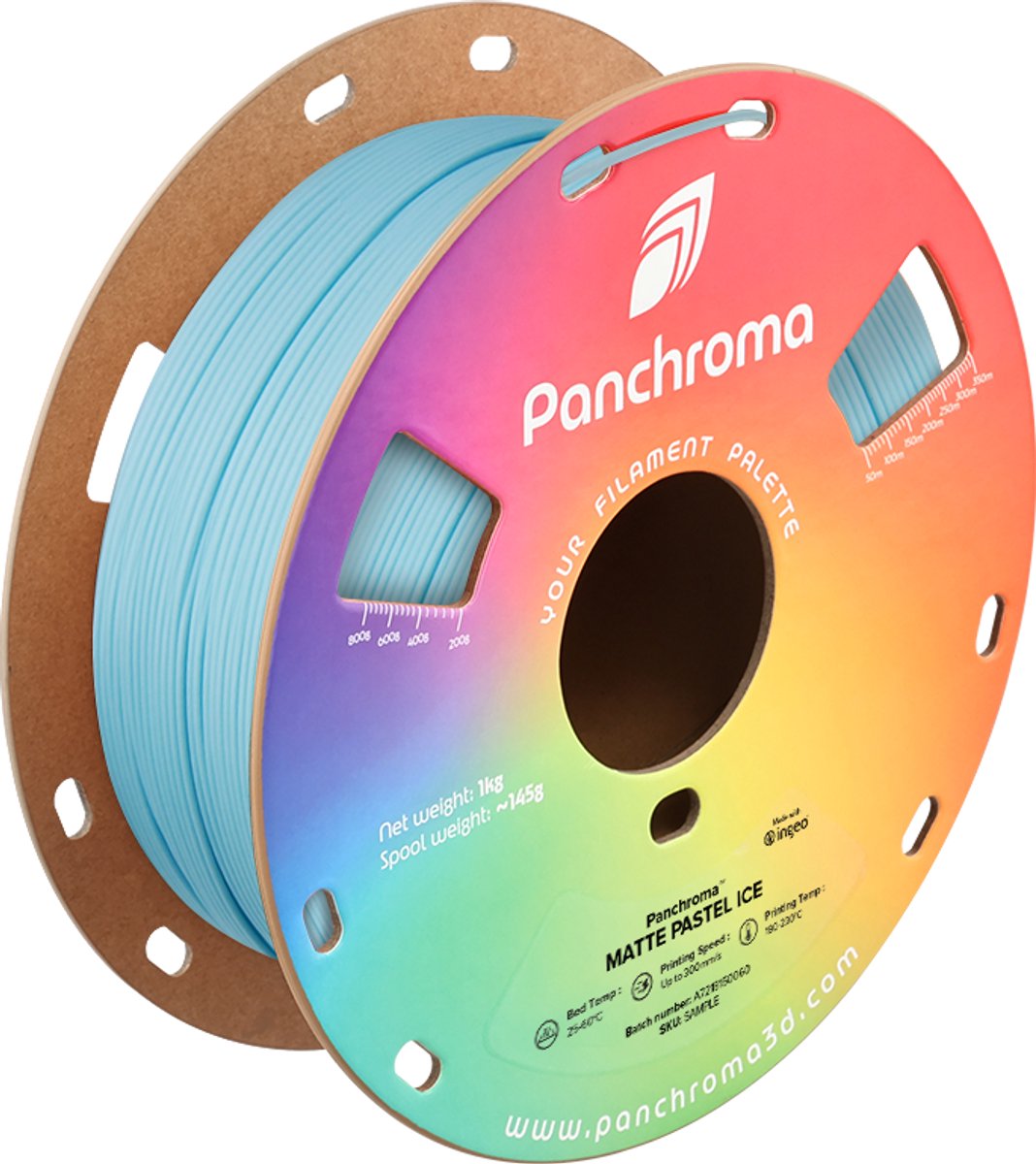 PLA MATTE 1,75mm PASTEL ICE 1kg POLYMAKER PANCHROMA PolyTerra 3D FILAMENT