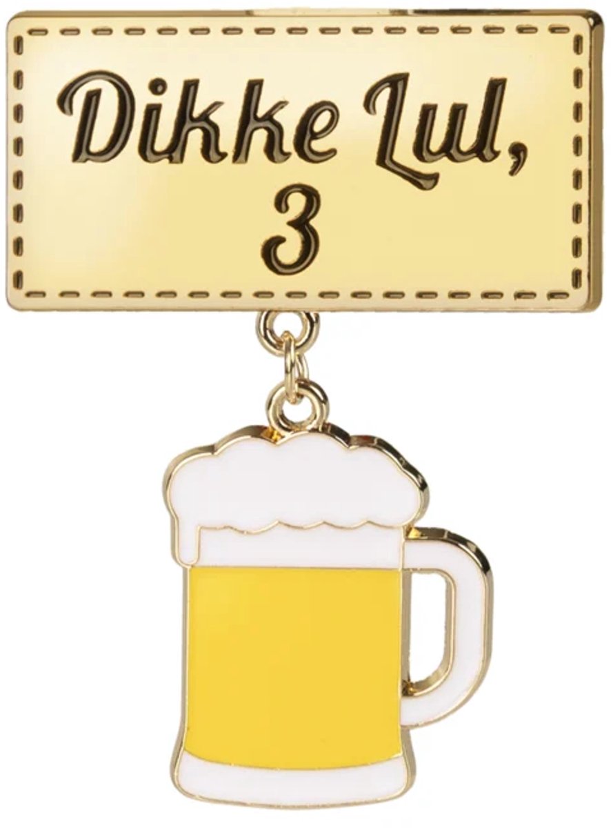 Carnaval speldje - pin - broche dikke lul 3 bier