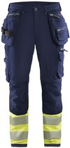 Blaklader Pantalon de travail extensible 4 directions haute visibilité 1993-1642 - Marine/ Jaune haute visibilité - C144