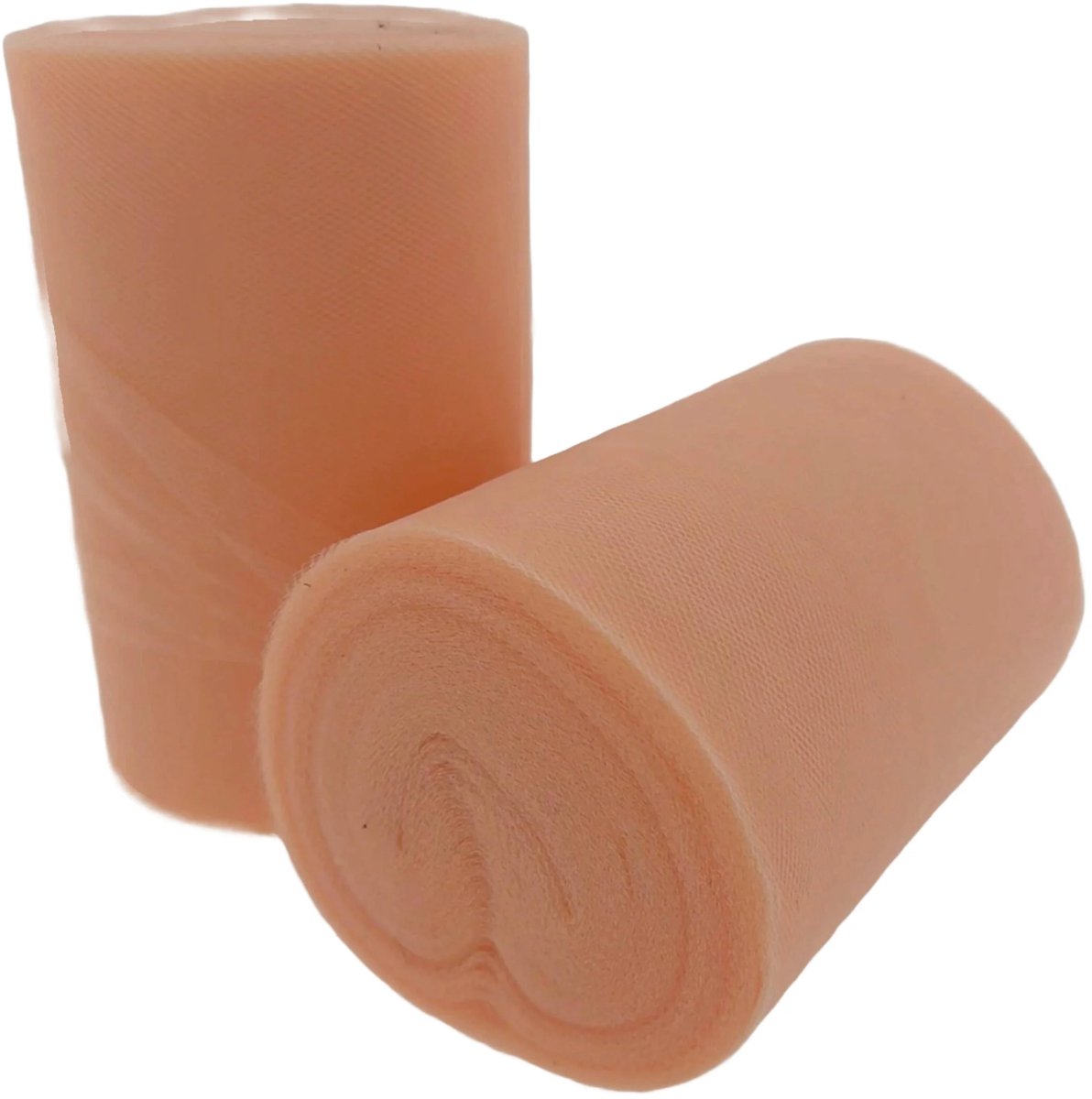 Peach roze tule op rol - 91 meter