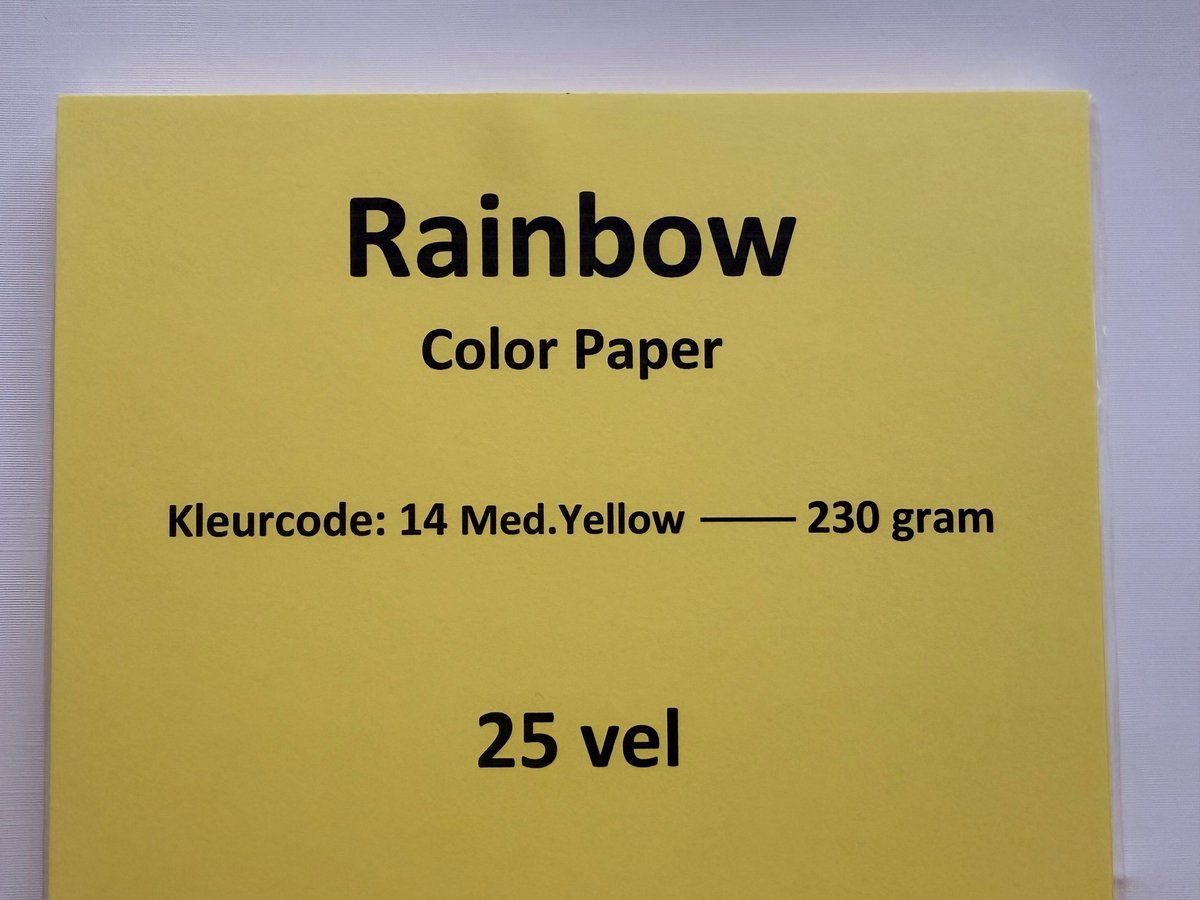 Rainbow Kl-14 230gram (!) medium geel papier
