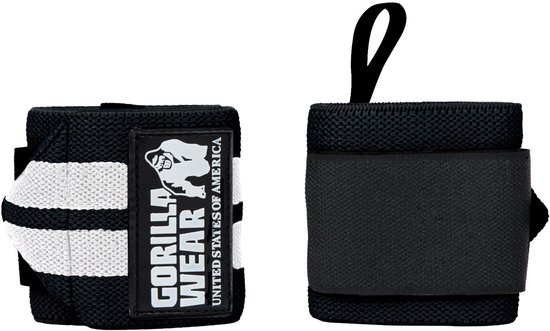 Gorilla Wear Wrist Wraps PRO Zwart/Wit One Size