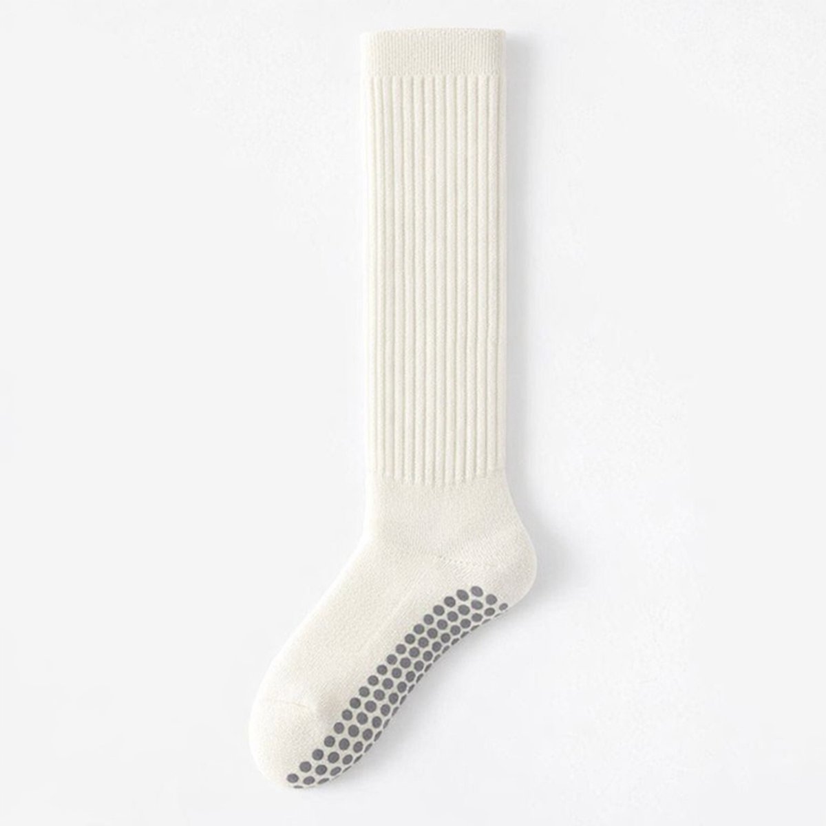 Yoga & Pilates Sokken Dames - Sportsokken – Antislip – Katoen – Siliconen Grip – Crème – EU 36-40