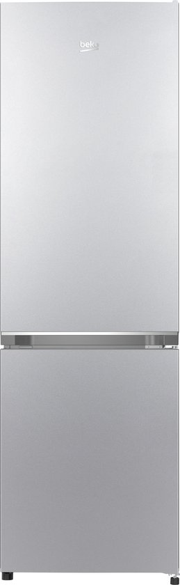 Beko B3RCSO255S Koelvriescombinatie 262L smal 54cm LED verlichting stil 38dB statisch koelsysteem zilver
