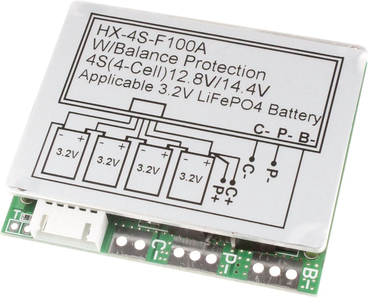 4S 100A Lithium IJzer Fosfaat BMS 12.8V Balans Beschermingsmodule