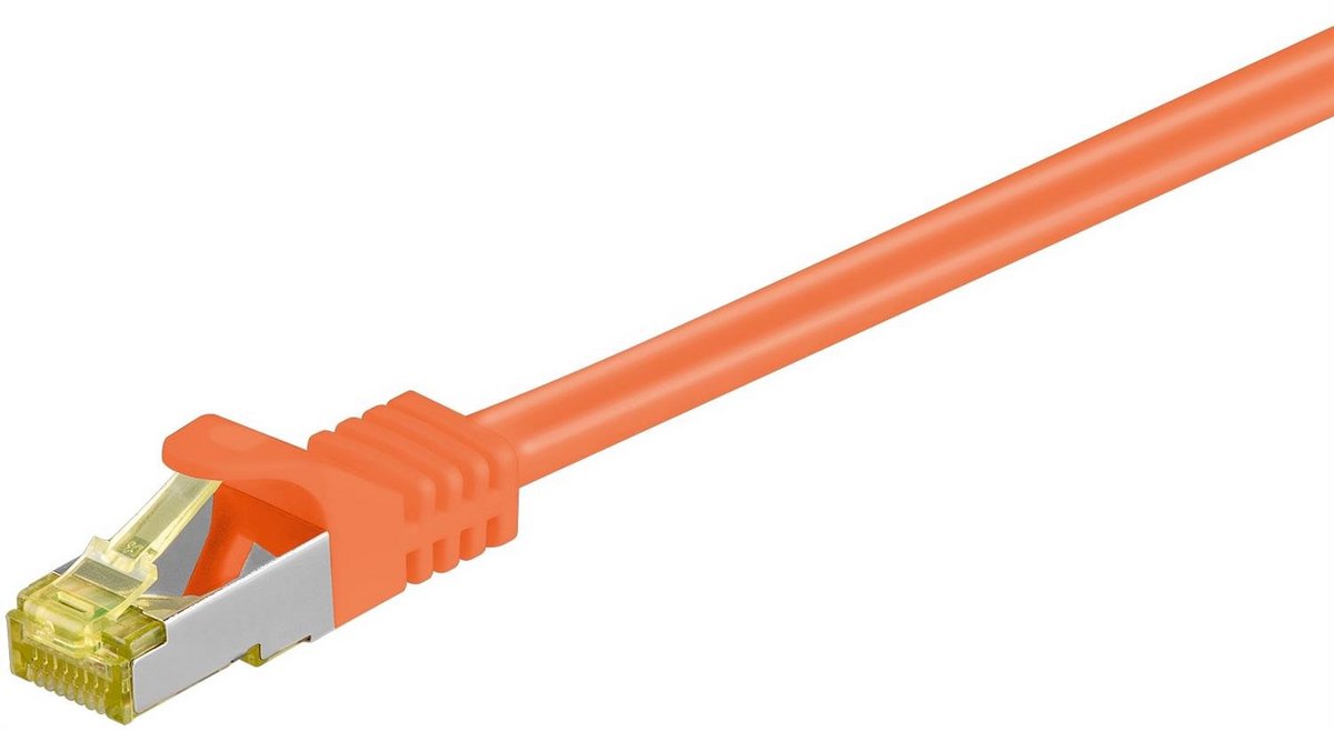 CAT 7 S/FTP Netwerkkabel Oranje met RJ45 Stekkers - 10 Gbps Snelheid