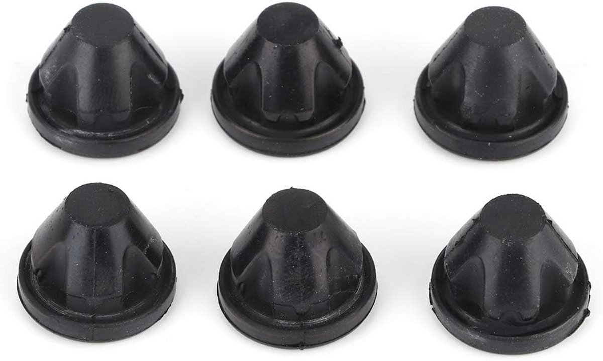 6x Motorkap Rubbersets voor Motorafdekking - Vervanging Onderdeel Geschikt voor Diverse Modellen