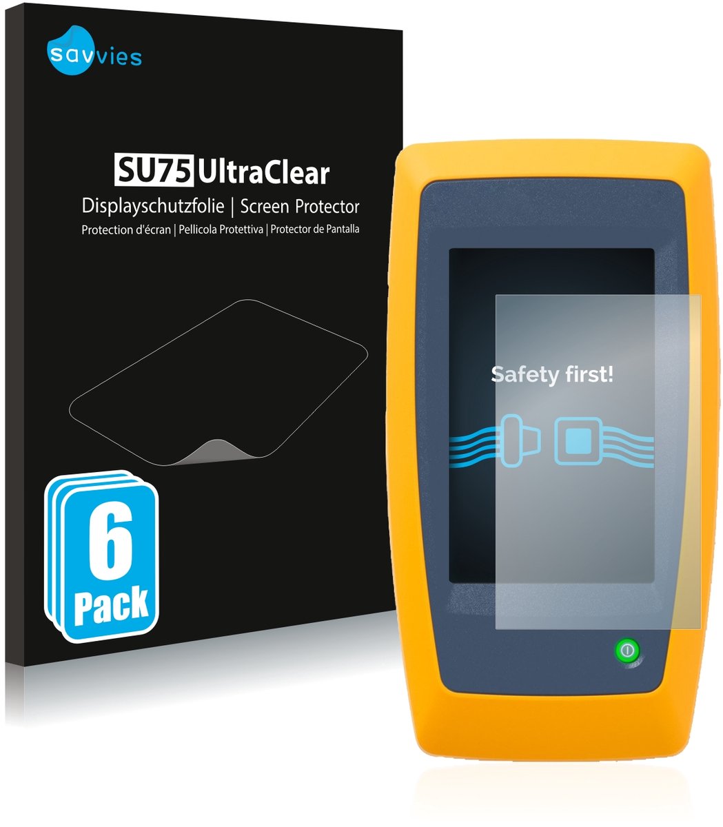 Savvies - Screenprotector voor Fluke LinkIQ - Folie Beschermfolie transparant 6 Stuks