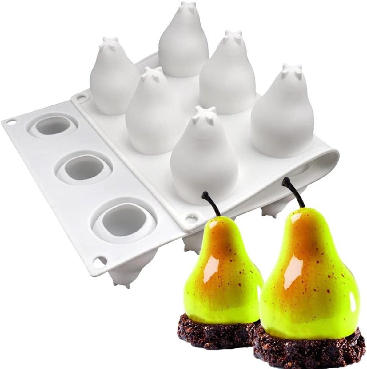 Peervormige Bakvorm Siliconen - Cake, Chocolade, 3D Cake, Bakken, Dessert Mold