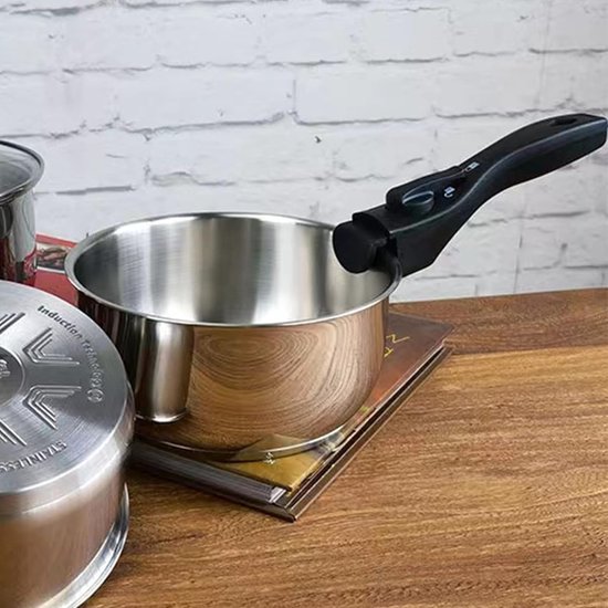Verwijderbare pannengrepen - Vervangende handgrepen - afneembare handgreep - Schroei- en hittebestendige - Ergonomische - Universeel - gietijzeren pan, koekenpan, soeppotten en bakplaten — afbeelding 5