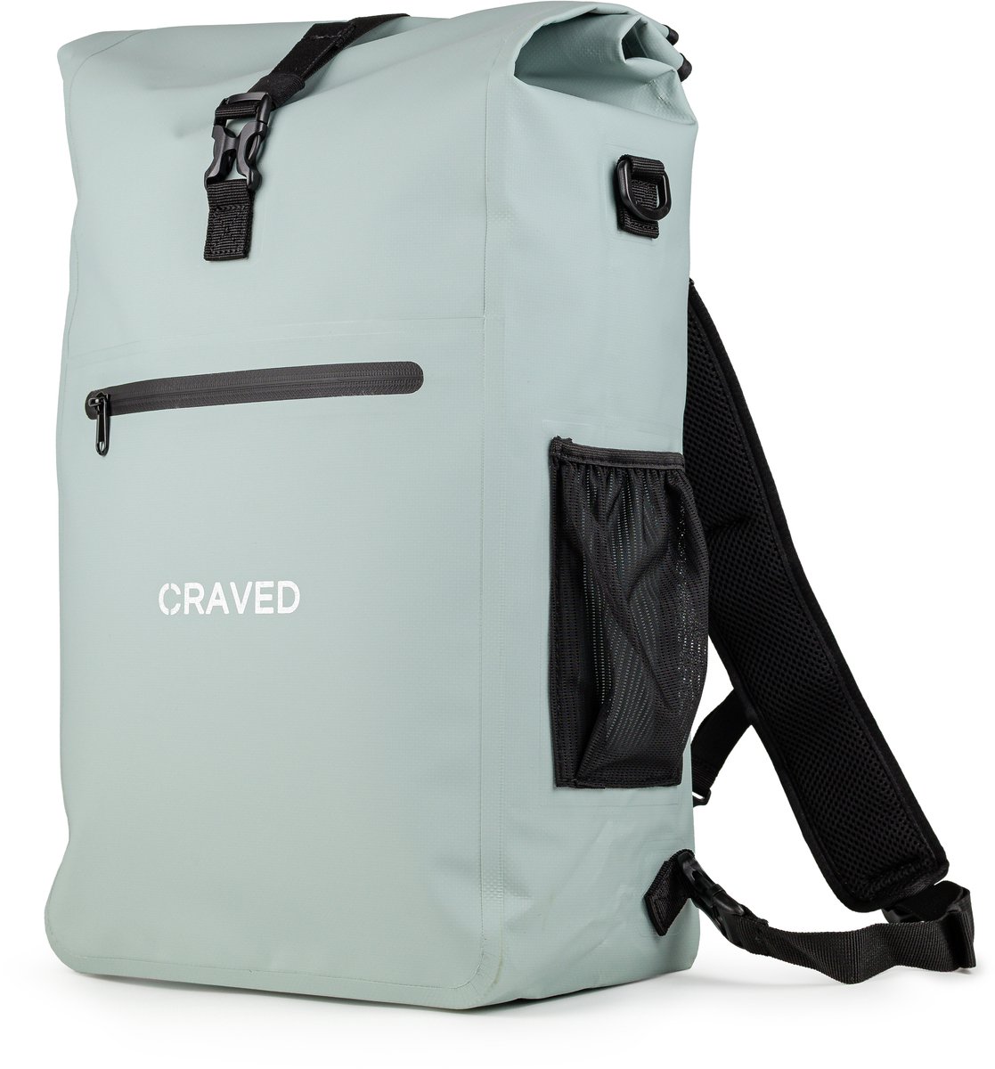Craved Enkele Fietstas 3 in 1 - 28L - Geschikt voor E-Bikes - Caribisch Blauw - Waterdicht - Met schouderband - Laptop vak