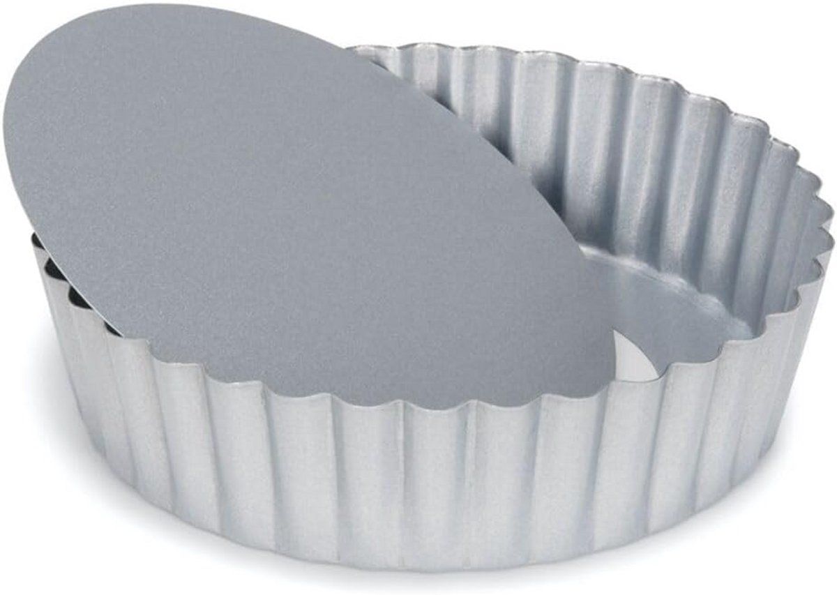Hoge Ronde Golfvormige Bakvorm - Inox - 15 cm