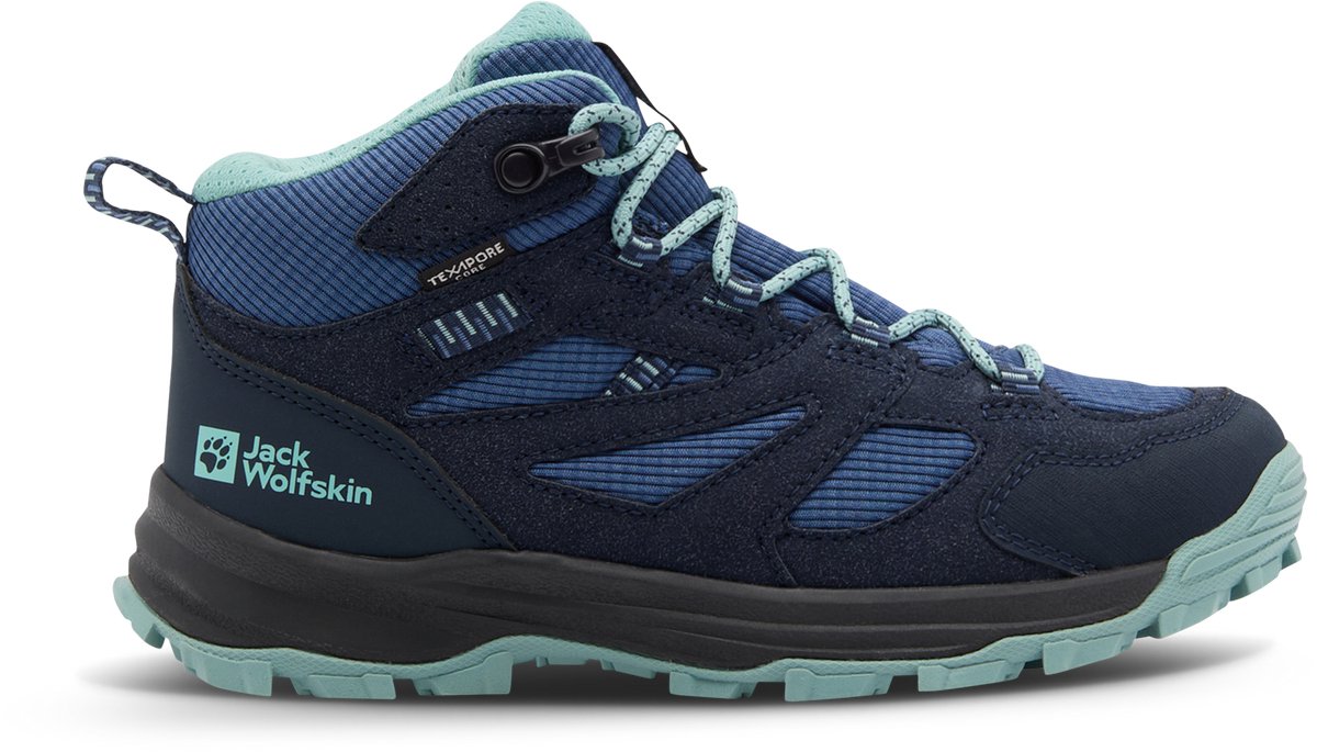 Jack Wolfskin Vojo Tour Texapore Mid Wandelschoenen Jongens Meisjes Blauw