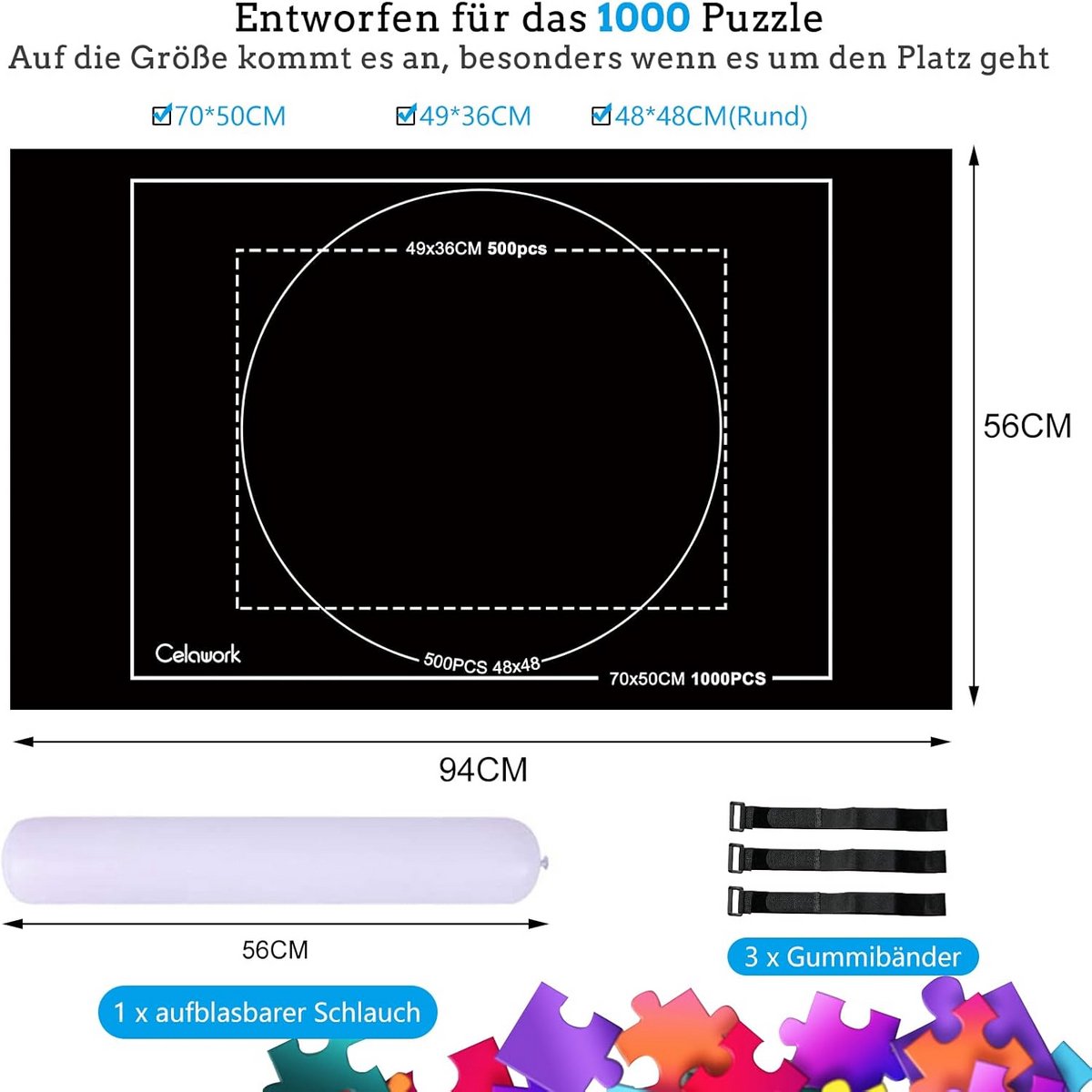 Puzzeltafel - Puzzelmat - Puzzelmap - Puzzelbord - Educatie — cadeau in Spellen & Speelgoed - foto 4