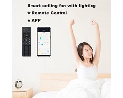 Plafondventilator met Verlichting - Ventilator voor Slaapkamer - Air Cooler met Afstandsbediening - Stil