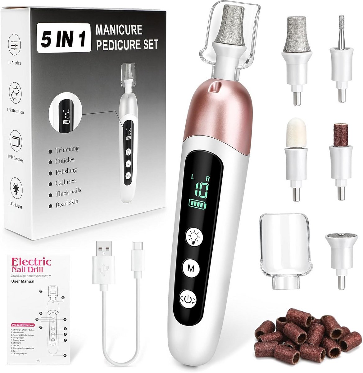Nagelfrees Bitjes - Pedicureset Electrisch - Manicure Set - Beauty
