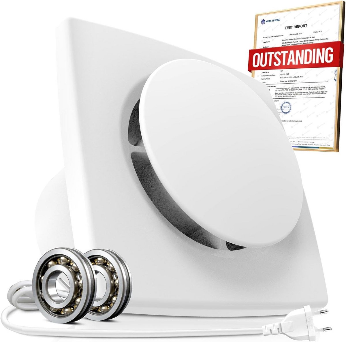 Afzuiging Badkamer - Buisventilator - Badkamerventilator met Vochtsensor - ( LxW ) - Venti