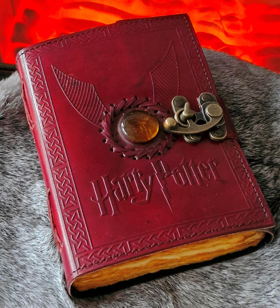 Boutique Trukado - Harry Potter Leren Dagboek Het Gouden Snaai - 18 x13cm - Handgemaakt - Leren Journal - Harry Potter - Leren Notitieboek - Harry Potter
