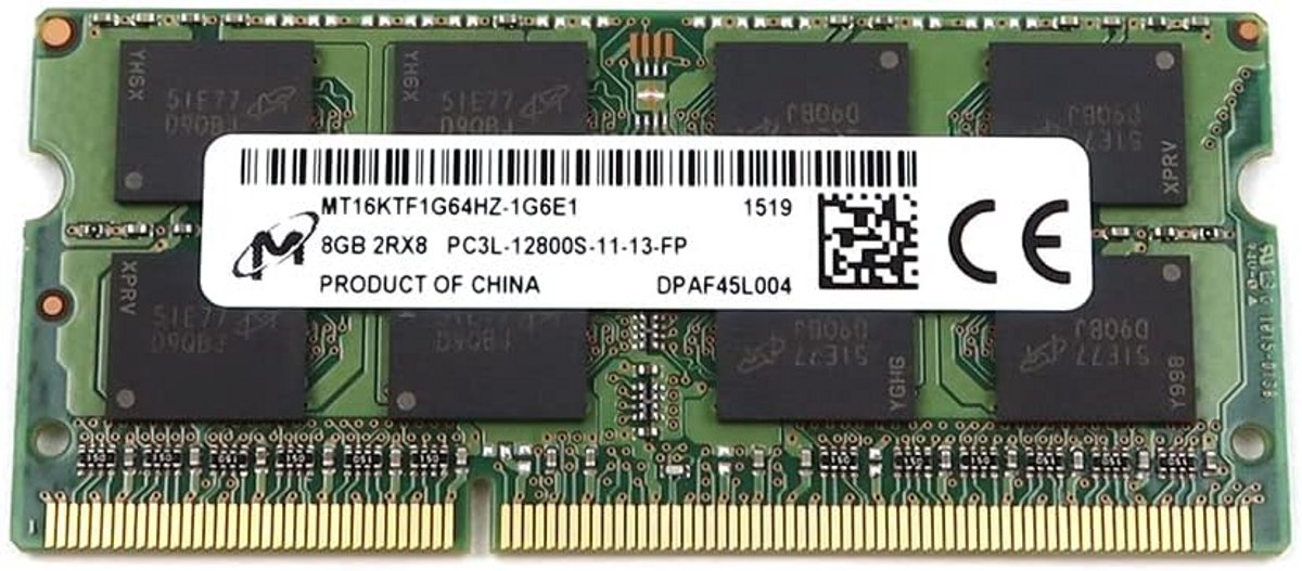 8GB DDR3 Laptop Geheugen 1600MHz PC3-12800 SODIMM LaagVoltage 1.35V
