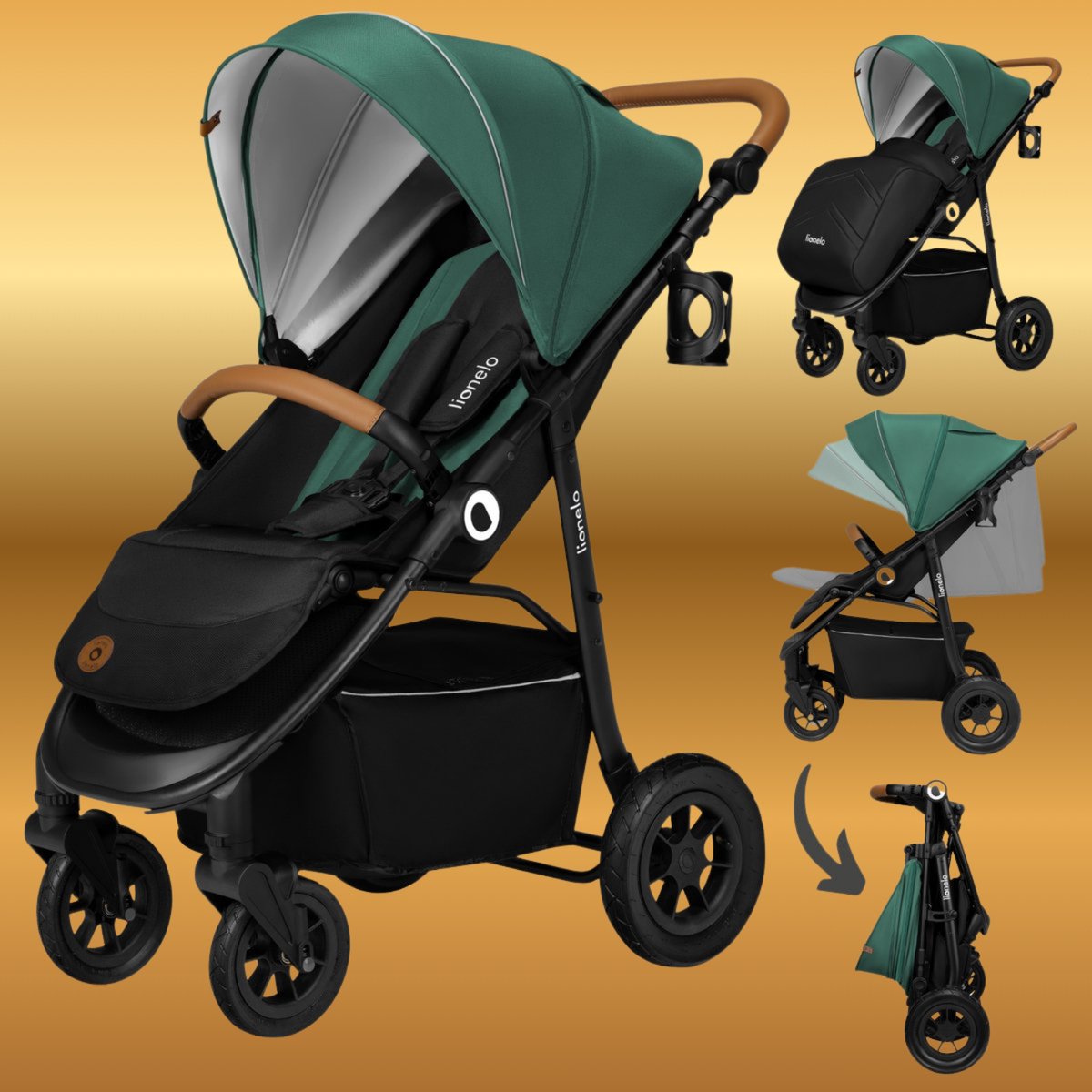 Lionelo Natt Kinderwagen met Verstelbare Rugleuning - Lionelo - €129,99